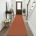KOZYFLY Orange Runners Rugs for Hallway 2.5'x10', Washable Runner Rug, Woven by KOZYFLY
