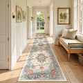 RELEANY Area Rugs Runner 2'6"x10' Washable Non-Slip, Floral Vintage Distress by RELEANY