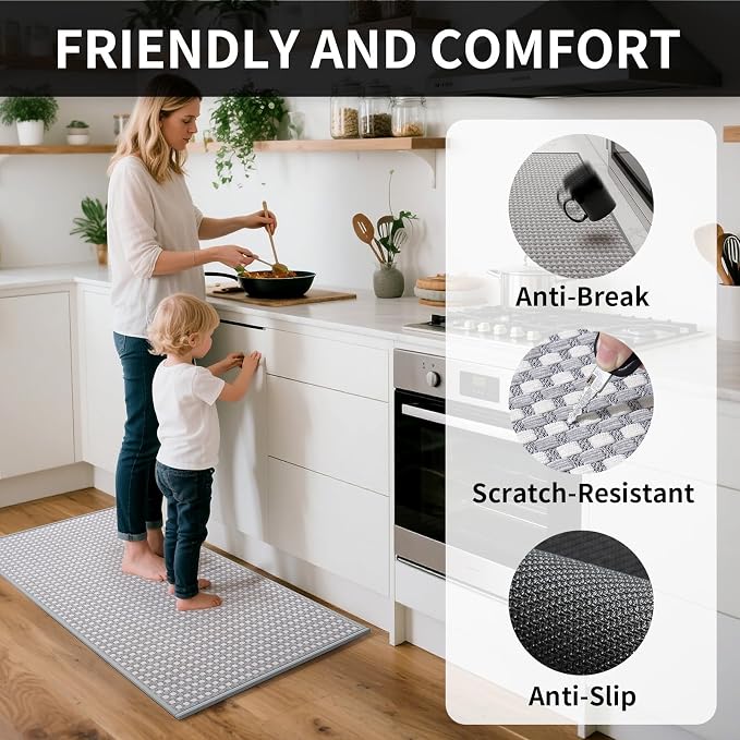 YDKGL Kitchen Runner Rugs Non Slip Washable, Super Absorbent Soft Chenille - Image 3