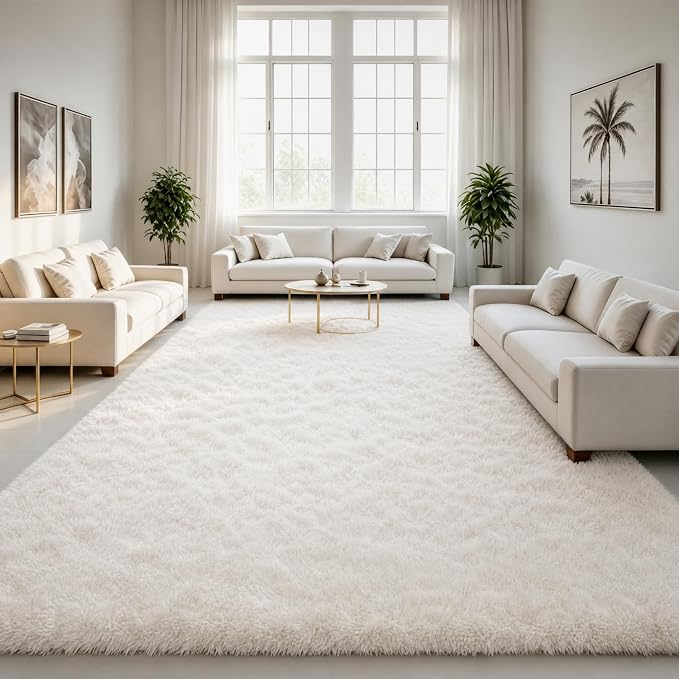 LOCHAS Ultra Soft Indoor Modern Area Rugs Fluffy Living Room Carpets by LOCHAS