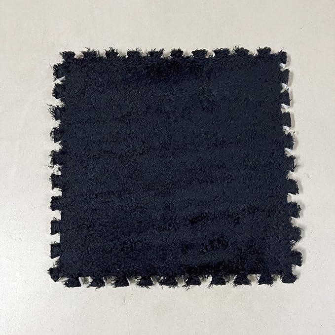 Smabee Interlocking Carpet Shaggy Soft EVA Foam Mats Fluffy Area Rugs - Image 4