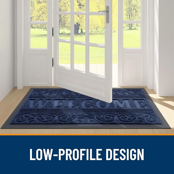 OLANLY Welcome Door Mat Indoor Outdoor Entrance, Heavy Duty Sturdy Front Door - Image 5