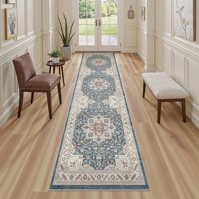 Vintage Hallway Runner Rug 2x8: Large Soft Washable Entryway - Image 4