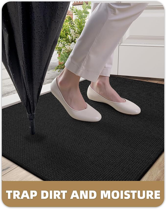 Color&Geometry Ultra Thin Indoor Door Mat 36"x56", Non Slip Rubber Backed Dirt - Image 6