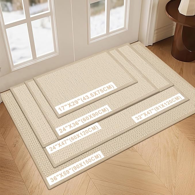 LEKEEPGO Door Mat 32"x47", Non Slip Door Mat Indoor Entrance, Rubber Backing - Image 2