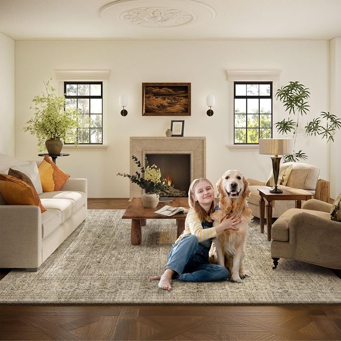 10x12 Large Rugs for Living Room: Area Rugs for Bedroom Vintage Stain Resistant - Image 6