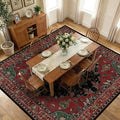 RELEANY Area Rugs Square 10ft Washable Non-Slip, Floral Vintage Distress by RELEANY