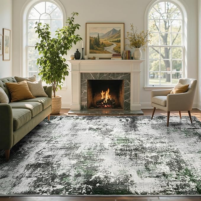 5x7 Ft Area Rugs for Living Room, Soft Non-Slip Washable Rugs Modern Abstract - Image 2