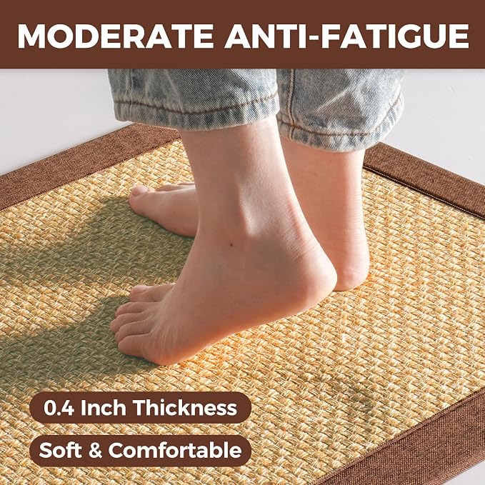 YDKGL Kitchen Rugs Mat Non Slip Washable, 0.4" Thick Anti Fatigue Cushioned - Image 4