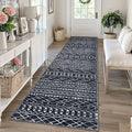 KUTA Moroccan Boho Runner Rug 2.6x10 Non-Slip Vintage Black Washable Hallway by KUTA