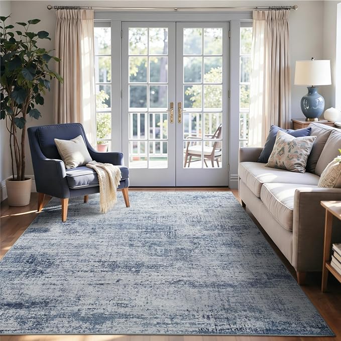 4x6 Ft Area Rugs for Living Room, Soft Non-Slip Washable Rugs Modern Abstract by Cuzwlovita
