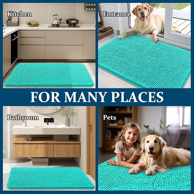 OLANLY Dog Door Mat for Muddy Paws 54x32, Absorbs Moisture and Dirt, Absorbent - Image 8