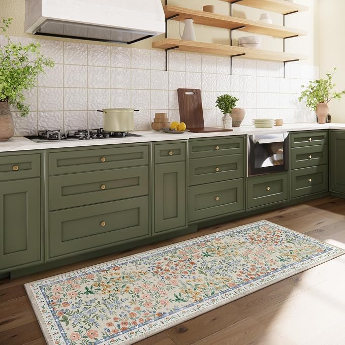 Washable Kitchen Rug Runners for Hallways: 2'6"x8' Bedroom Rug Non Slip Low - Image 8