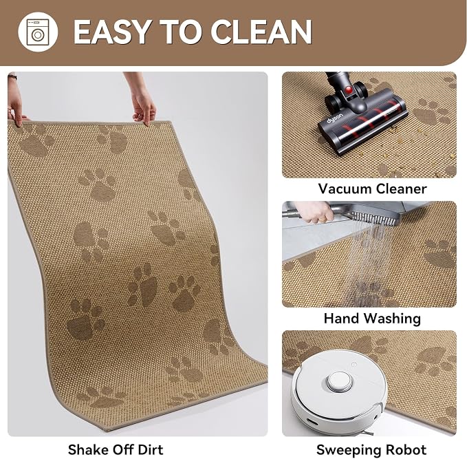 YDKGL Door Mat Indoor Entrance 17"x30", 0.16" Thin Paw Print Low Pile Doormat - Image 7