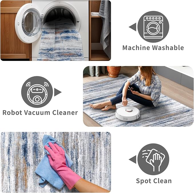 3x13 Washable Runner Rug for Hallway: Extra Long Runners for Entryway Living - Image 3