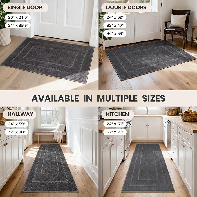 PURRUGS Dirt Trapping Door Mat 20in x 31.5in, Non-Slip/Skid Machine Washable - Image 9