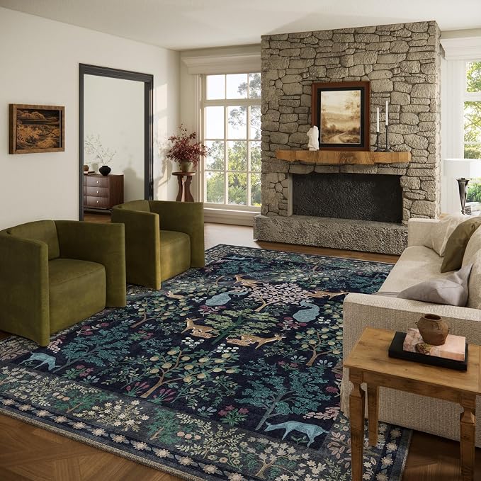 8x10 Area Rugs for Living Room: Washable Bedroom Rug Vintage Area Rug Stain by palohom