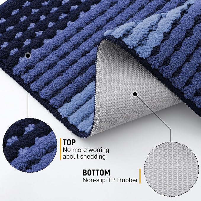Kitinjoy Indoor Outdoor Door Mat, 30x17 Non-Slip Absorbent Dirt Trapper - Image 3