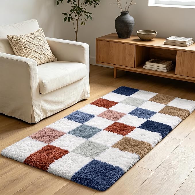 Shag Runner Rug for Bedroom Living Room 2x6 Upgrade Non-Slip Fluffy Soft - Image 5