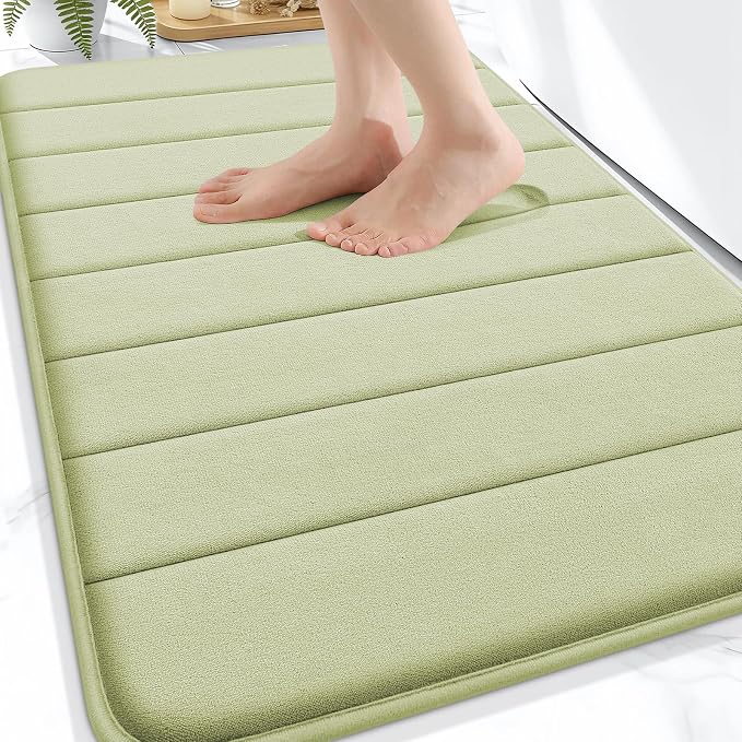 OLANLY Memory Foam Bath Mat 32x20, Super Soft Absorbent Bathroom Rugs, Quick Dry by OLANLY