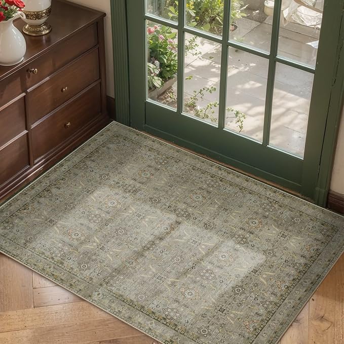 Rugxara Entryway Rug Door Mat, Washable Samll 2x3 Rug, Boho Front Door Mat - Image 2
