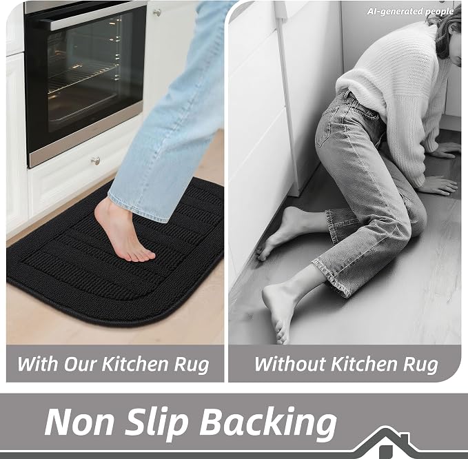 BEQHAUSE 24x36 Inch Kitchen Rug Mat Durable Kitchen Rugs Non-Slip Washable - Image 7
