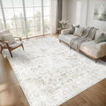 Washable 5×7 Area Rug for Living Room, Vintage Floral Rug Soft Non Slip Stain by Dotiiorug