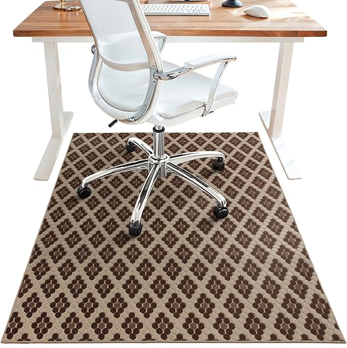 48"x60" Office Chair Mat for Hardwood Tile Floor, Under Desk Carpet Protector by BESBLEE