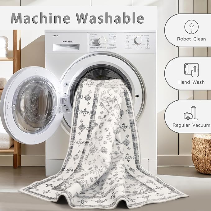 Srugn Washable Rugs 8x10 Area Rugs - Image 4