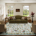 Machine Washable Rug for Living Room: 5x7 Area Rugs Vintage Rug Stain Resistant by palohom
