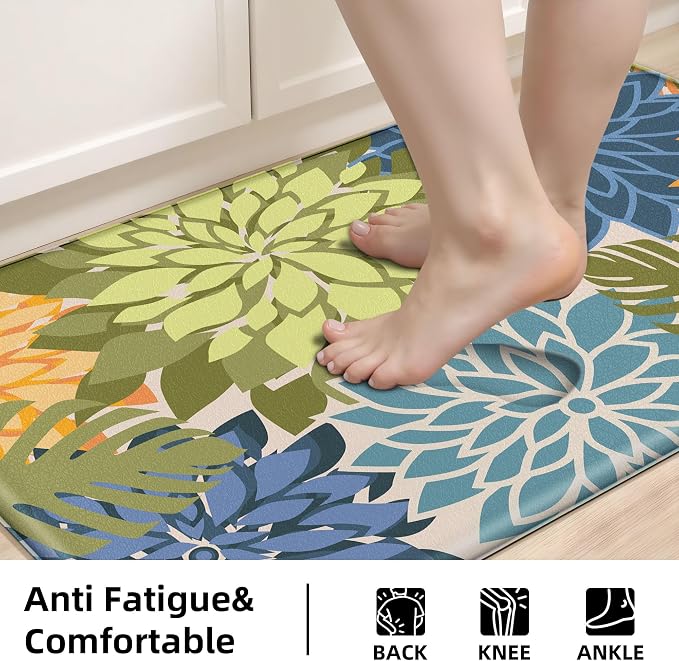 Arenarug Kitchen Mats for Floor 2PCS Cushioned Anti Fatigue Kitchen Mats - Image 4