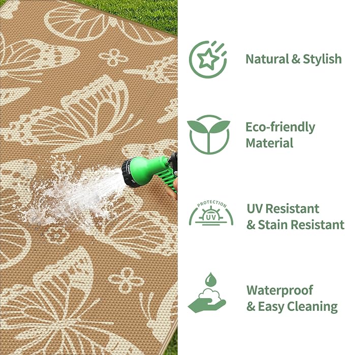 GENIMO Outdoor Rug 6' x 9' Waterproof - Image 6