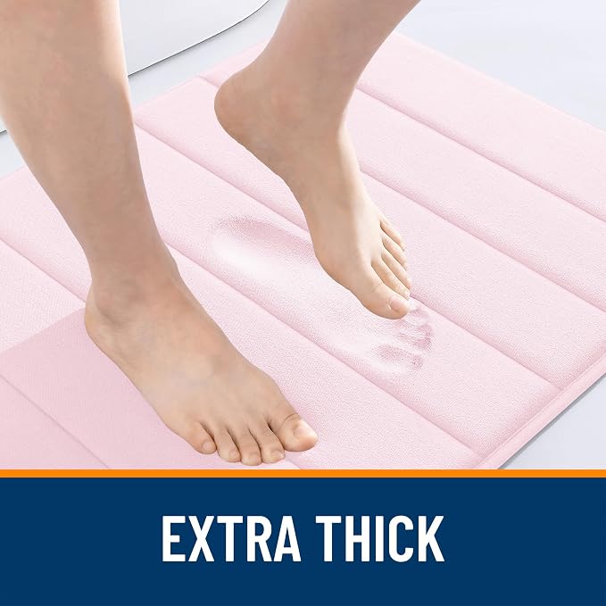 OLANLY Memory Foam Bath Mat 40x32, Super Soft Absorbent Bathroom Rugs, Quick Dry - Image 6