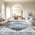 AMADA HOMEFURNISHING 10x14 Washable Area Rug, Low-Profile Large Area Rug by AMADAHOMEFURNISHING