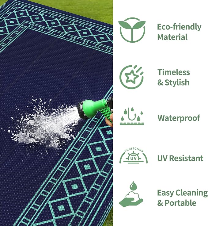 GENIMO Outdoor Rug Waterproof 6'x9' - Image 6
