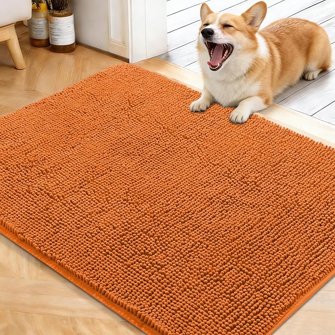 OLANLY Dog Door Mat for Muddy Paws 40x32, Absorbs Moisture and Dirt, Absorbent by OLANLY