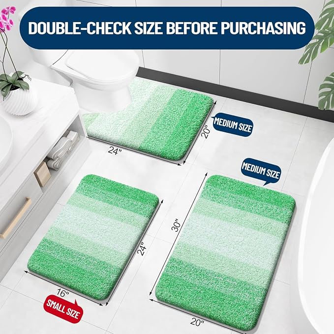 OLANLY Bathroom Runner Rugs Mat 70x24, Extra Soft Absorbent Microfiber Bath Rugs - Image 2