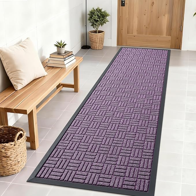 OLANLY Front Door Mat Outside Entrance 71x23, Heavy Duty Sturdy Natural Rubber by OLANLY