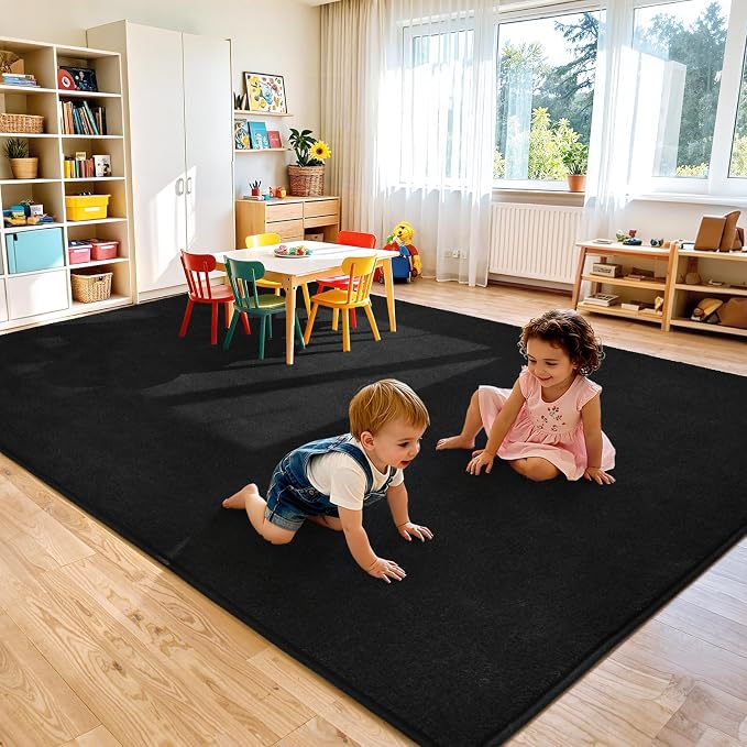 Keeko Area Rugs for Living Room Bedroom 6x9 Black, Soft Modern Large Rugs - Image 7