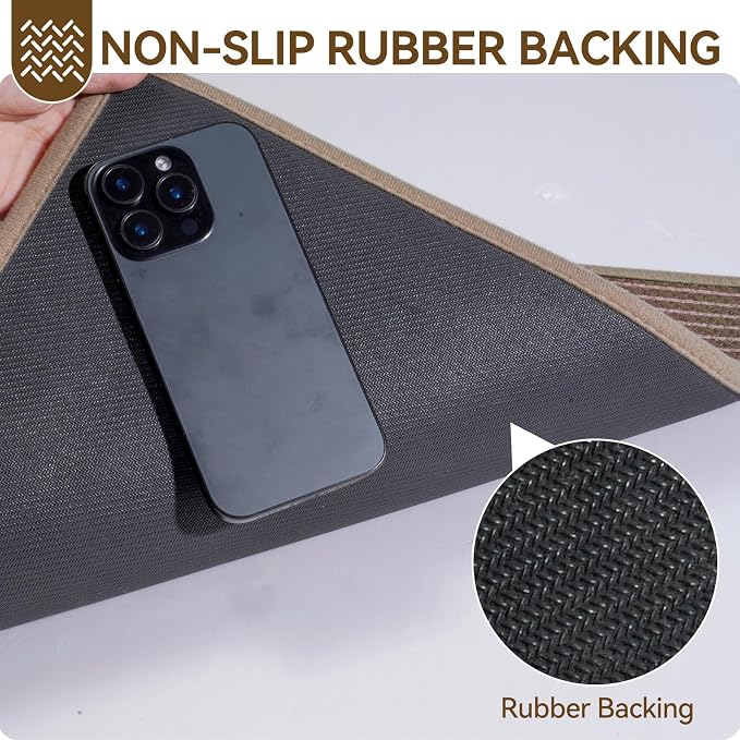 Front Door Mat 24''x35'', Non Slip Absorbent Dirt Resist Washable Low-Profile - Image 5