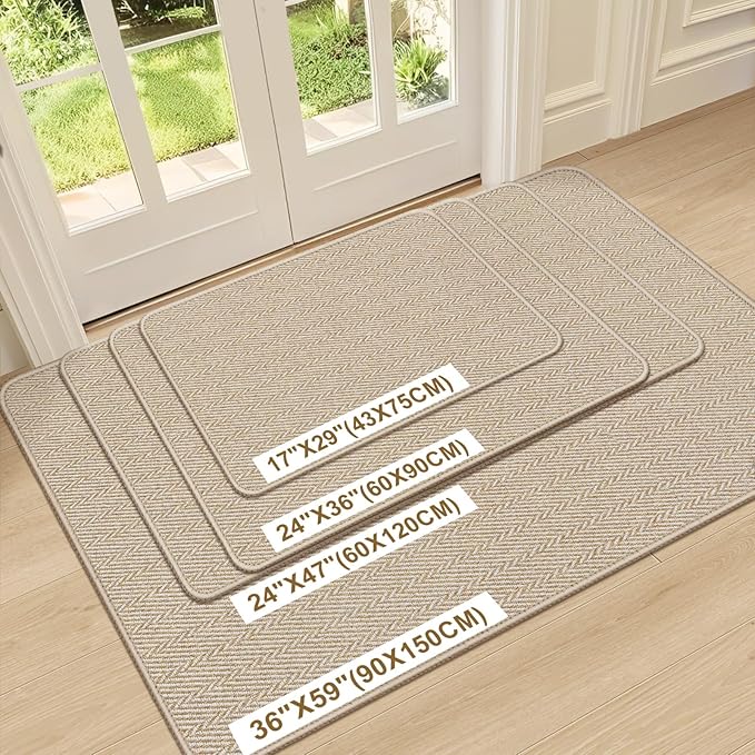 Ultra Thin Door Mat Indoor Entrance 24"x47", Low-Profile Indoor Door Mat - Image 2