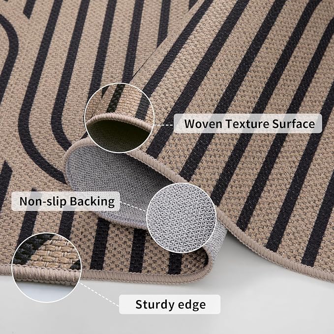 Tangsoo Easy Jute 5x7 Large Washable Area Rug - Image 3