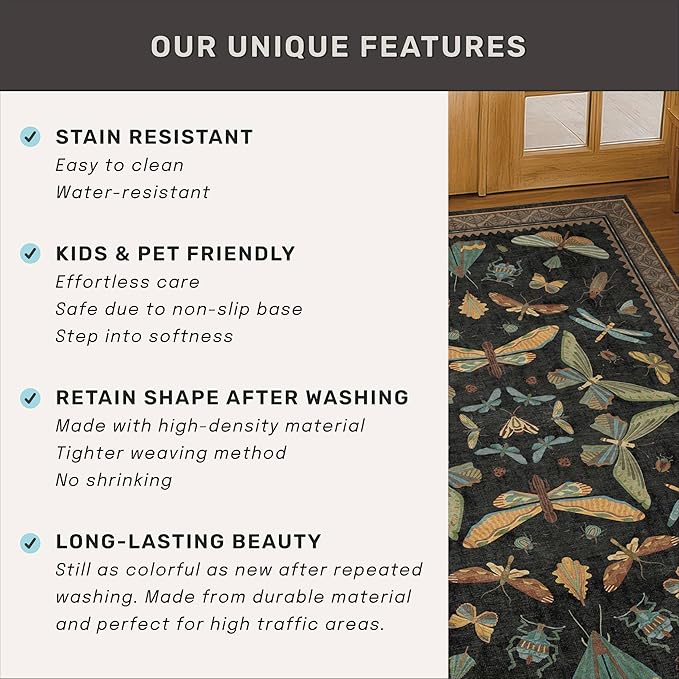 Green and Black 3x12 Long Runner Rugs - Image 6
