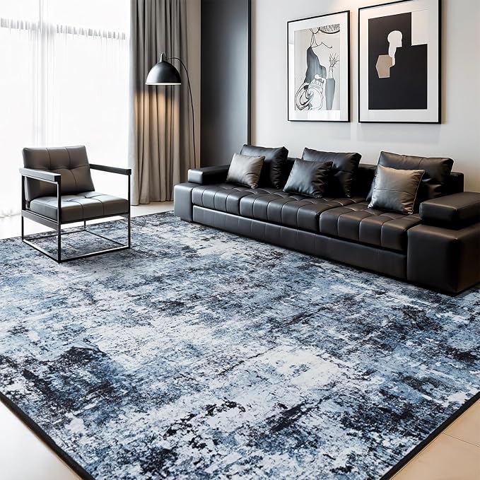 Rugflix 8x10 Area Rugs for Living Room, Washable Large Rug Stain-Resistant Low - Image 9