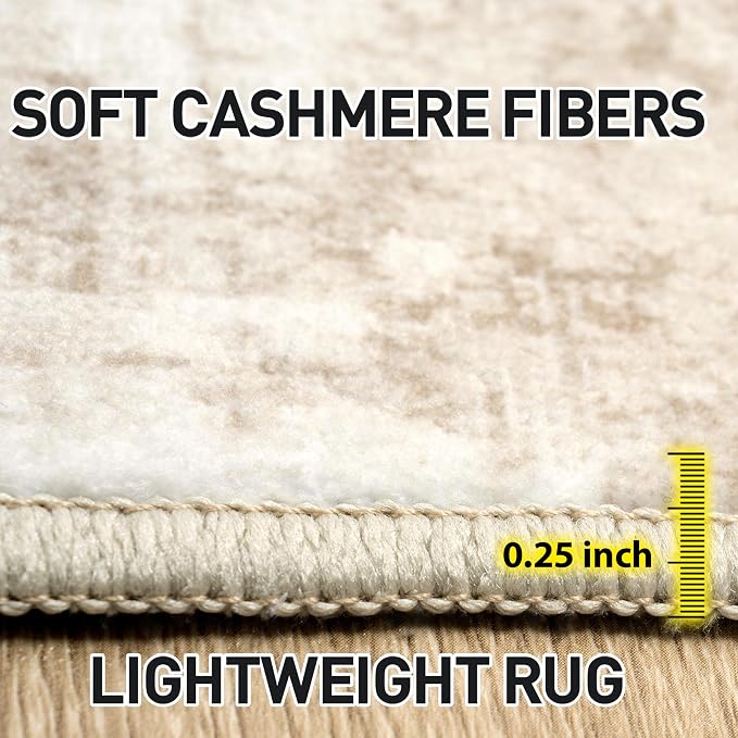8x10 Area Rugs Washable Rug: Modern Abstract Living Room Rug Soft Anti-Skid - Image 7