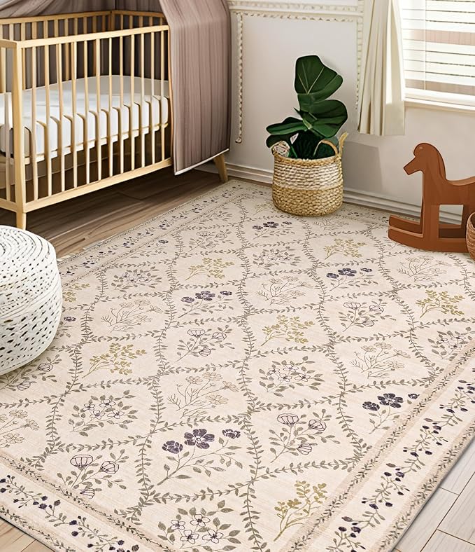 YIHOUSE Washable 5x7 Area Rugs for Bedroom Girls, Large Boho Carpet for Entyway - Image 3