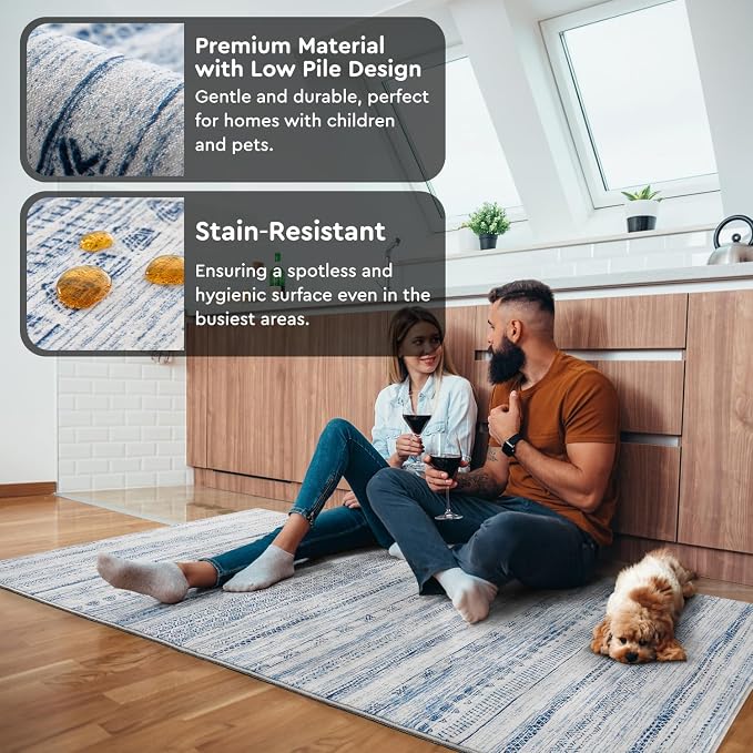 Small Area Rug-2x3 Entryway Rug Non Slip Washable Low Pile Indoor Door Mat - Image 5