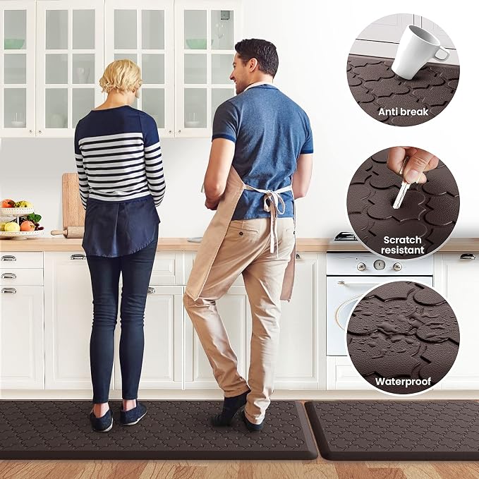 Kitchen Mat Cushioned Anti-Fatigue Floor Mat Water Resistant Non-Skid Kitchen - Image 6