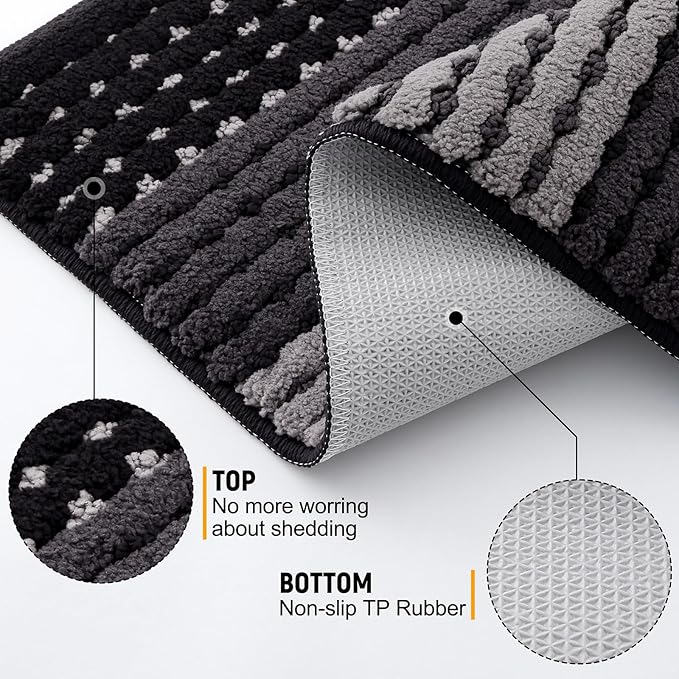 Kitinjoy Indoor Outdoor Door Mat, 71x47 Non-Slip Absorbent Dirt Trapper - Image 3