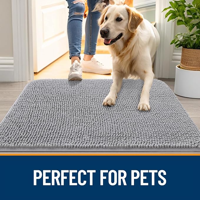 OLANLY Dog Door Mat for Muddy Paws 70x32, Absorbs Moisture and Dirt, Absorbent - Image 6